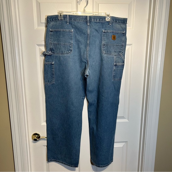 Carhartt dungaree fit Men's Blue Jeans  44 X 32 - Picture 4 of 8
